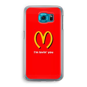 CaseCompany I'm lovin' you: Samsung Galaxy S6 Transparant Hoesje