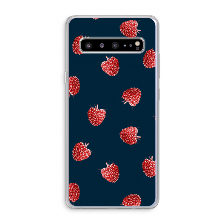 CaseCompany Framboosjes: Samsung Galaxy S10 5G Transparant Hoesje