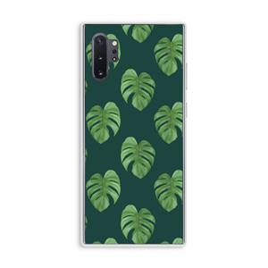 CaseCompany Monstera leaves: Samsung Galaxy Note 10 Plus Transparant Hoesje