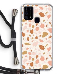 CaseCompany Terrazzo N°18: Samsung Galaxy M31 Transparant Hoesje met koord