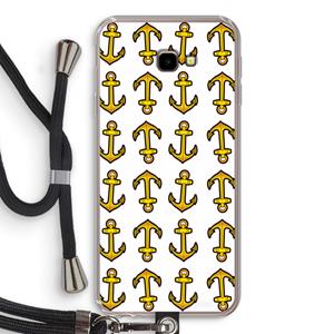 CaseCompany Musketon Anchor: Samsung Galaxy J4 Plus Transparant Hoesje met koord