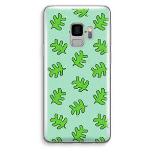 CaseCompany Groene blaadjes: Samsung Galaxy S9 Transparant Hoesje