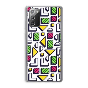 CaseCompany 8-bit N°4: Samsung Galaxy Note 20 / Note 20 5G Transparant Hoesje