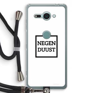 CaseCompany Negenduust vierkant: Sony Xperia XZ2 Compact Transparant Hoesje met koord