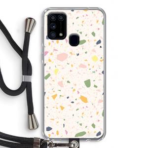 CaseCompany Terrazzo N°21: Samsung Galaxy M31 Transparant Hoesje met koord