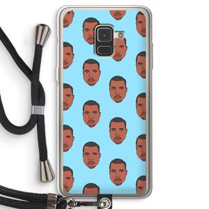 CaseCompany Kanye Call Me℃: Samsung Galaxy A8 (2018) Transparant Hoesje met koord