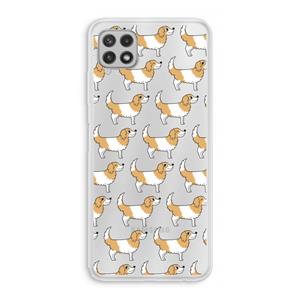 CaseCompany Doggy: Samsung Galaxy A22 4G Transparant Hoesje