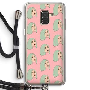 CaseCompany King Kylie: Samsung Galaxy A8 (2018) Transparant Hoesje met koord