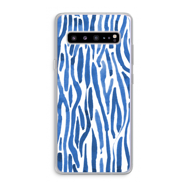 CaseCompany Blauwe nerven: Samsung Galaxy S10 5G Transparant Hoesje