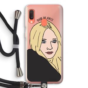 CaseCompany Ashley: Samsung Galaxy A20e Transparant Hoesje met koord