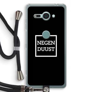 CaseCompany Negenduust black: Sony Xperia XZ2 Compact Transparant Hoesje met koord