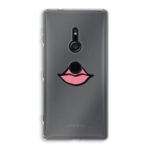 CaseCompany Kusje: Sony Xperia XZ2 Transparant Hoesje