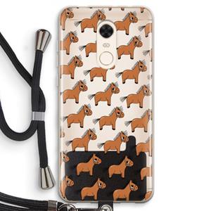 CaseCompany Pony: Xiaomi Redmi 5 Transparant Hoesje met koord