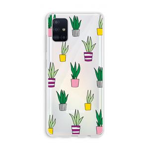 CaseCompany Sanseveria: Galaxy A51 4G Transparant Hoesje