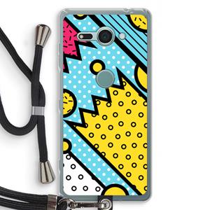 CaseCompany Pop Art #1: Sony Xperia XZ2 Compact Transparant Hoesje met koord