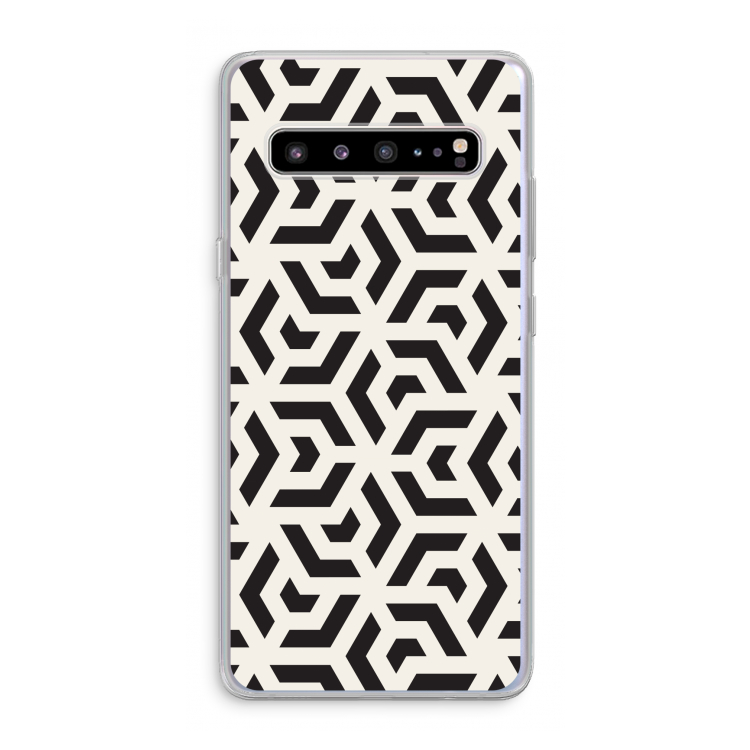 CaseCompany Crazy pattern: Samsung Galaxy S10 5G Transparant Hoesje