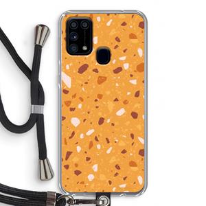 CaseCompany Terrazzo N°24: Samsung Galaxy M31 Transparant Hoesje met koord