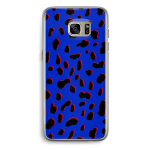 CaseCompany Blue Leopard: Samsung Galaxy S7 Edge Transparant Hoesje