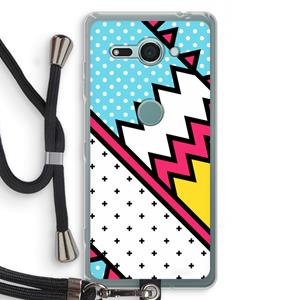CaseCompany Pop Art #2: Sony Xperia XZ2 Compact Transparant Hoesje met koord