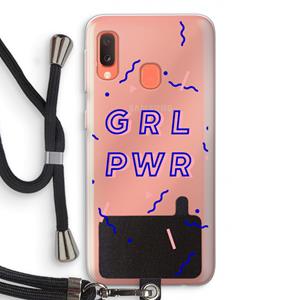 CaseCompany GRL PWR: Samsung Galaxy A20e Transparant Hoesje met koord