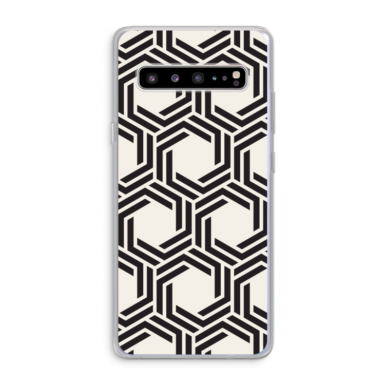 CaseCompany Geometrisch patroon: Samsung Galaxy S10 5G Transparant Hoesje