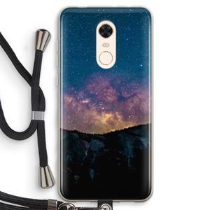 CaseCompany Travel to space: Xiaomi Redmi 5 Transparant Hoesje met koord