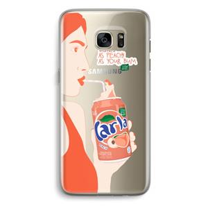 CaseCompany Peach please!: Samsung Galaxy S7 Edge Transparant Hoesje