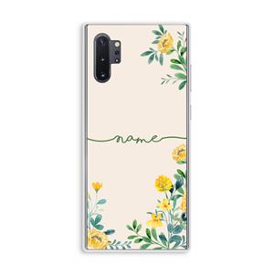 CaseCompany Gele bloemen: Samsung Galaxy Note 10 Plus Transparant Hoesje