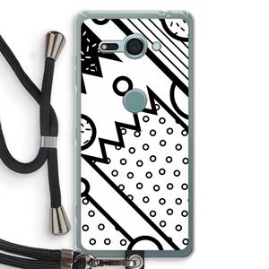 CaseCompany Pop Art #4: Sony Xperia XZ2 Compact Transparant Hoesje met koord