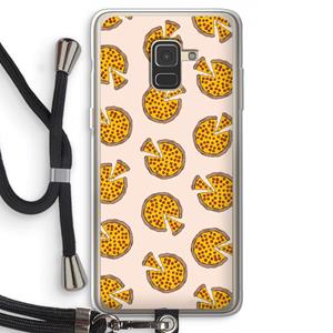 CaseCompany You Had Me At Pizza: Samsung Galaxy A8 (2018) Transparant Hoesje met koord