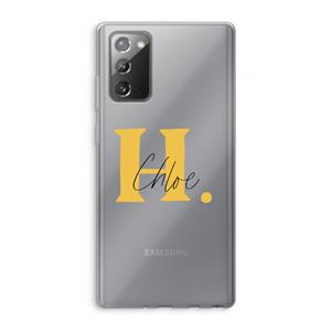 CaseCompany Amber Script: Samsung Galaxy Note 20 / Note 20 5G Transparant Hoesje