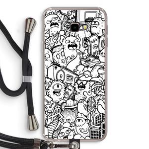 CaseCompany Vexx City #2: Samsung Galaxy J4 Plus Transparant Hoesje met koord