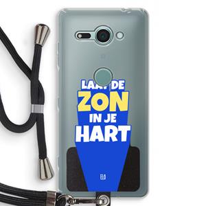CaseCompany Laat de zon in je hart: Sony Xperia XZ2 Compact Transparant Hoesje met koord