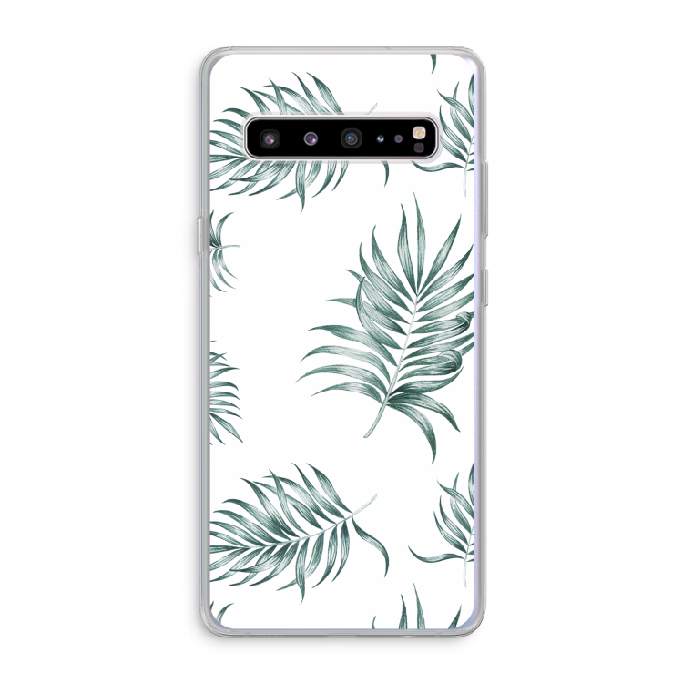 CaseCompany Simple leaves: Samsung Galaxy S10 5G Transparant Hoesje