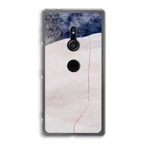 CaseCompany Stone White: Sony Xperia XZ2 Transparant Hoesje