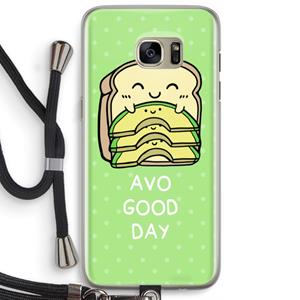 CaseCompany Avo Good Day: Samsung Galaxy S7 Edge Transparant Hoesje met koord