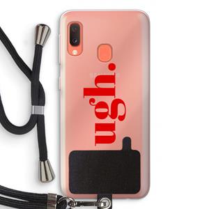 CaseCompany Ugh: Samsung Galaxy A20e Transparant Hoesje met koord