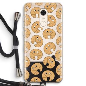 CaseCompany Croissant: Xiaomi Redmi 5 Transparant Hoesje met koord