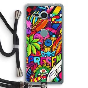 CaseCompany Represent: Sony Xperia XZ2 Compact Transparant Hoesje met koord