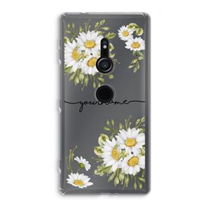 CaseCompany Daisies: Sony Xperia XZ2 Transparant Hoesje