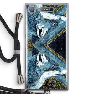 CaseCompany Golden Fox: Sony Xperia XZ1 Transparant Hoesje met koord