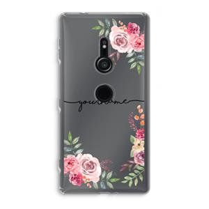 CaseCompany Rozen: Sony Xperia XZ2 Transparant Hoesje