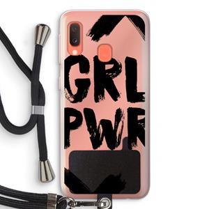 CaseCompany Girl Power #2: Samsung Galaxy A20e Transparant Hoesje met koord