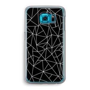 CaseCompany Geometrische lijnen wit: Samsung Galaxy S6 Transparant Hoesje