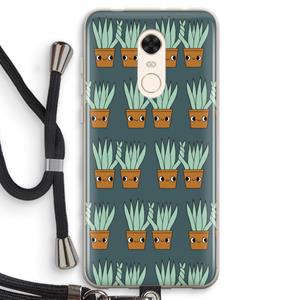CaseCompany Sansevieria: Xiaomi Redmi 5 Transparant Hoesje met koord