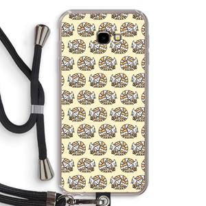 CaseCompany Slapende poes: Samsung Galaxy J4 Plus Transparant Hoesje met koord