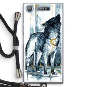 CaseCompany Bleeding Soul: Sony Xperia XZ1 Transparant Hoesje met koord