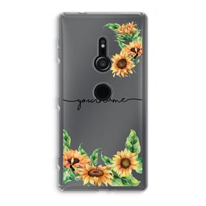 CaseCompany Zonnebloemen: Sony Xperia XZ2 Transparant Hoesje