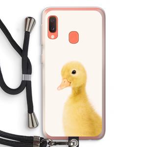 CaseCompany Duke: Samsung Galaxy A20e Transparant Hoesje met koord