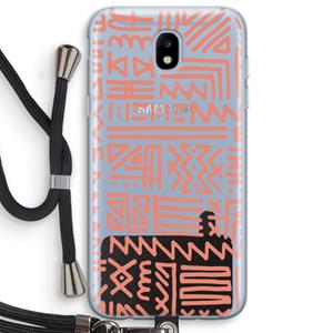 CaseCompany Marrakech Pink: Samsung Galaxy J5 (2017) Transparant Hoesje met koord